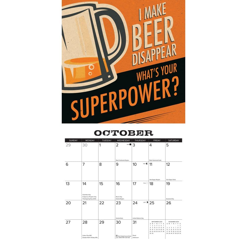 Beer 2024 Wall Calendar