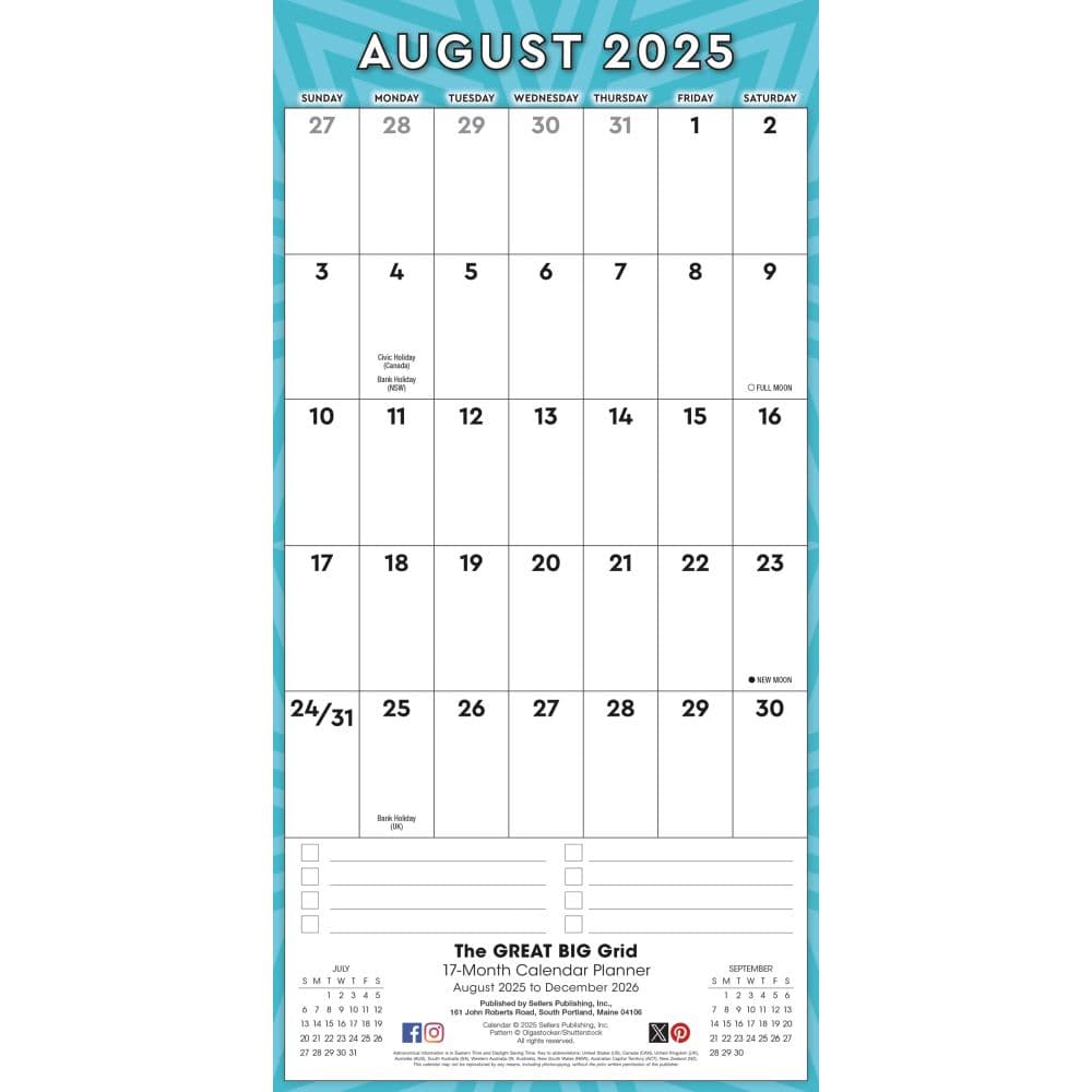 The Great Big Grid 2026 Wall Calendar Second Alternate Image