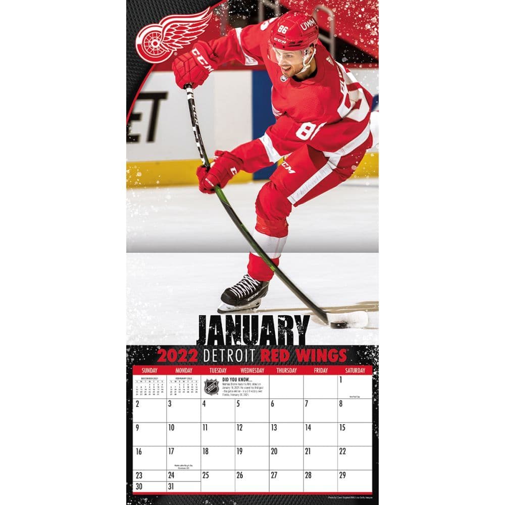 Redwings Schedule 2022 Detroit Red Wings 2022 Wall Calendar - Calendars.com