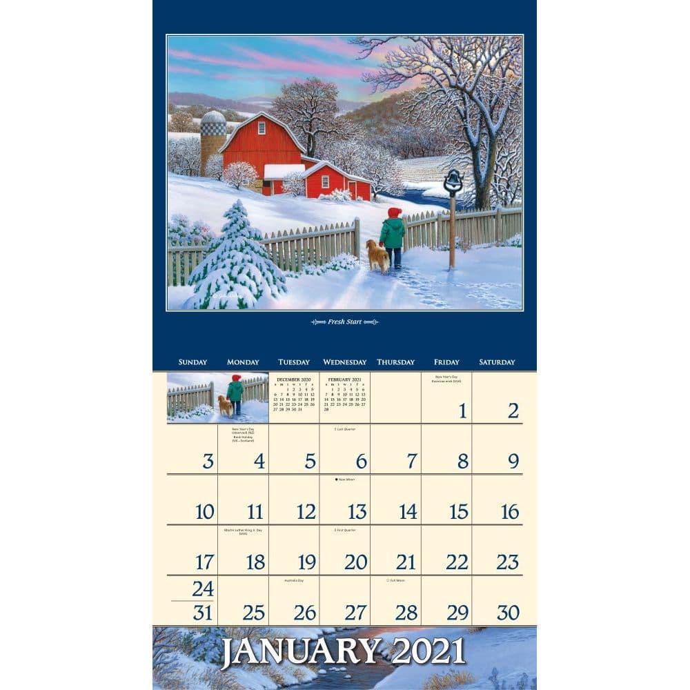 Country Seasons Wall Calendar