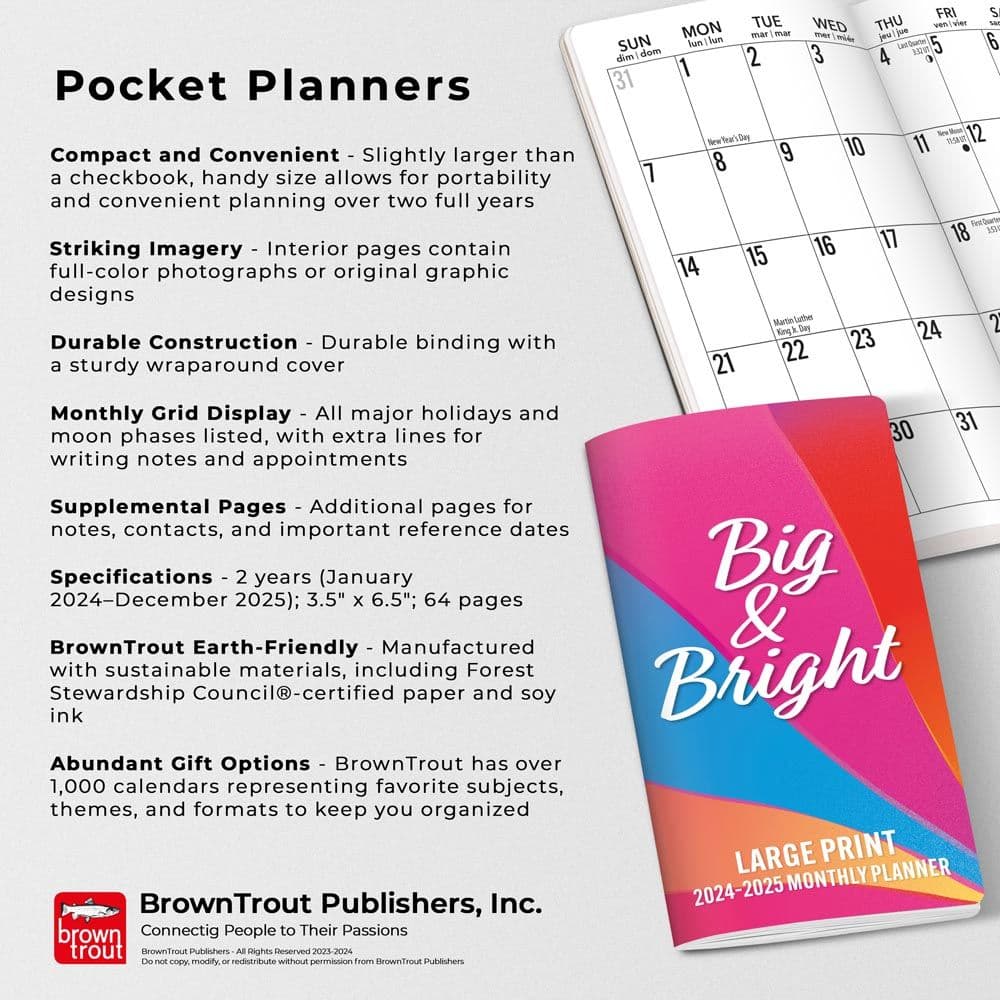 Large Print Pocket 2024 Planner