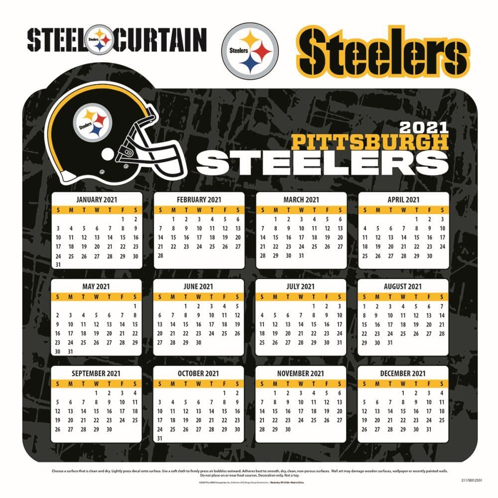 NFL Pittsburgh Steelers Bonus Wall Calendar