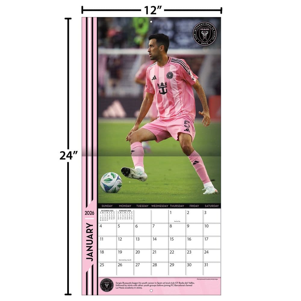 Sergio Busquets 2026 Wall Calendar Fourth Alternate Image