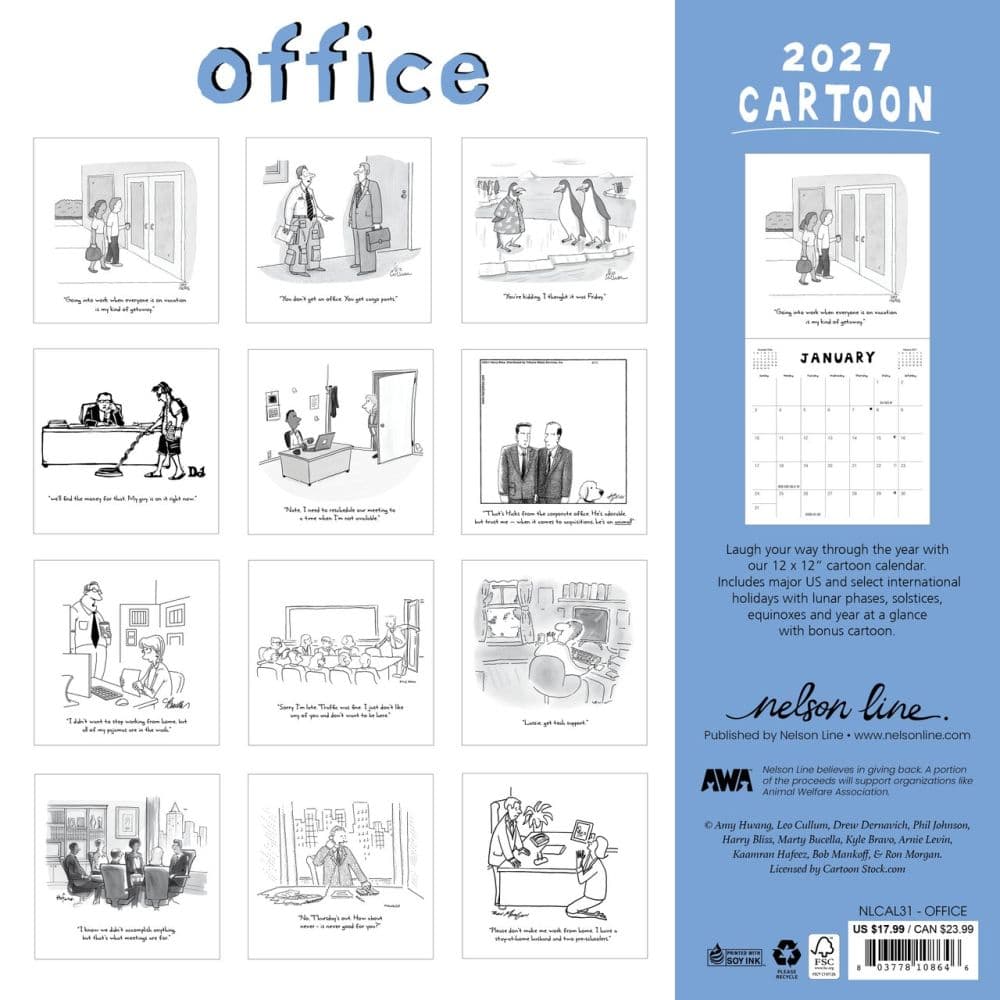 Office Cartoon 2027 Wall Calendar First Alternate Image