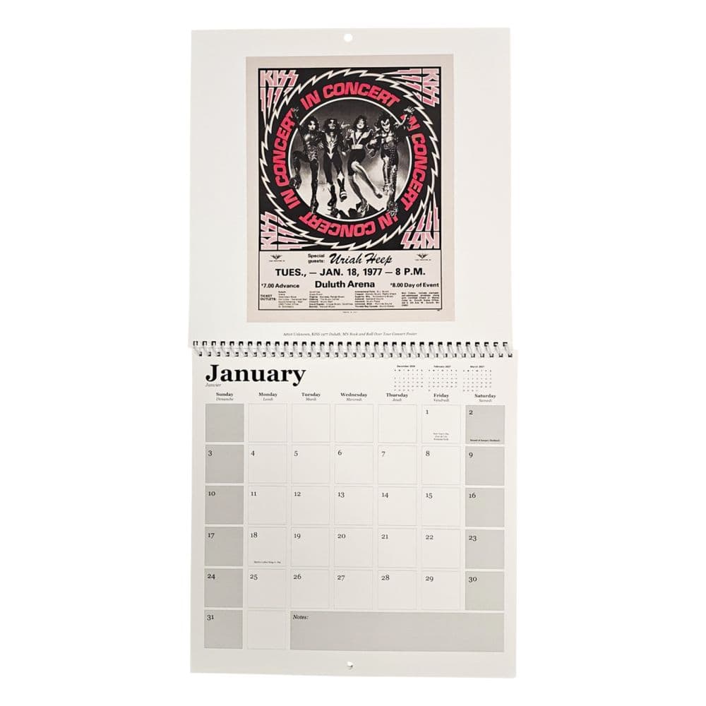 Art Of Rock And Roll Square 2027 Wall Calendar Second Alternate Image