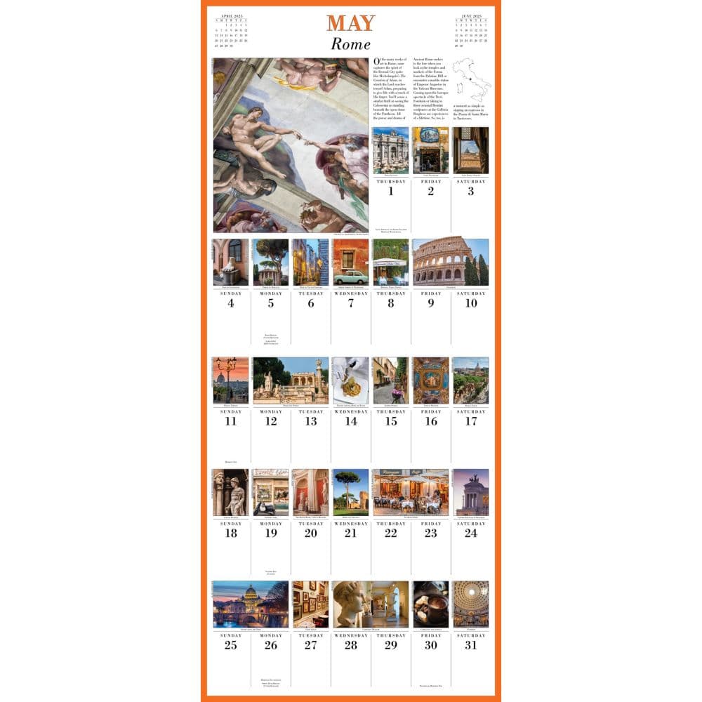 Italy 365 Days 2025 Wall Calendar Alt2