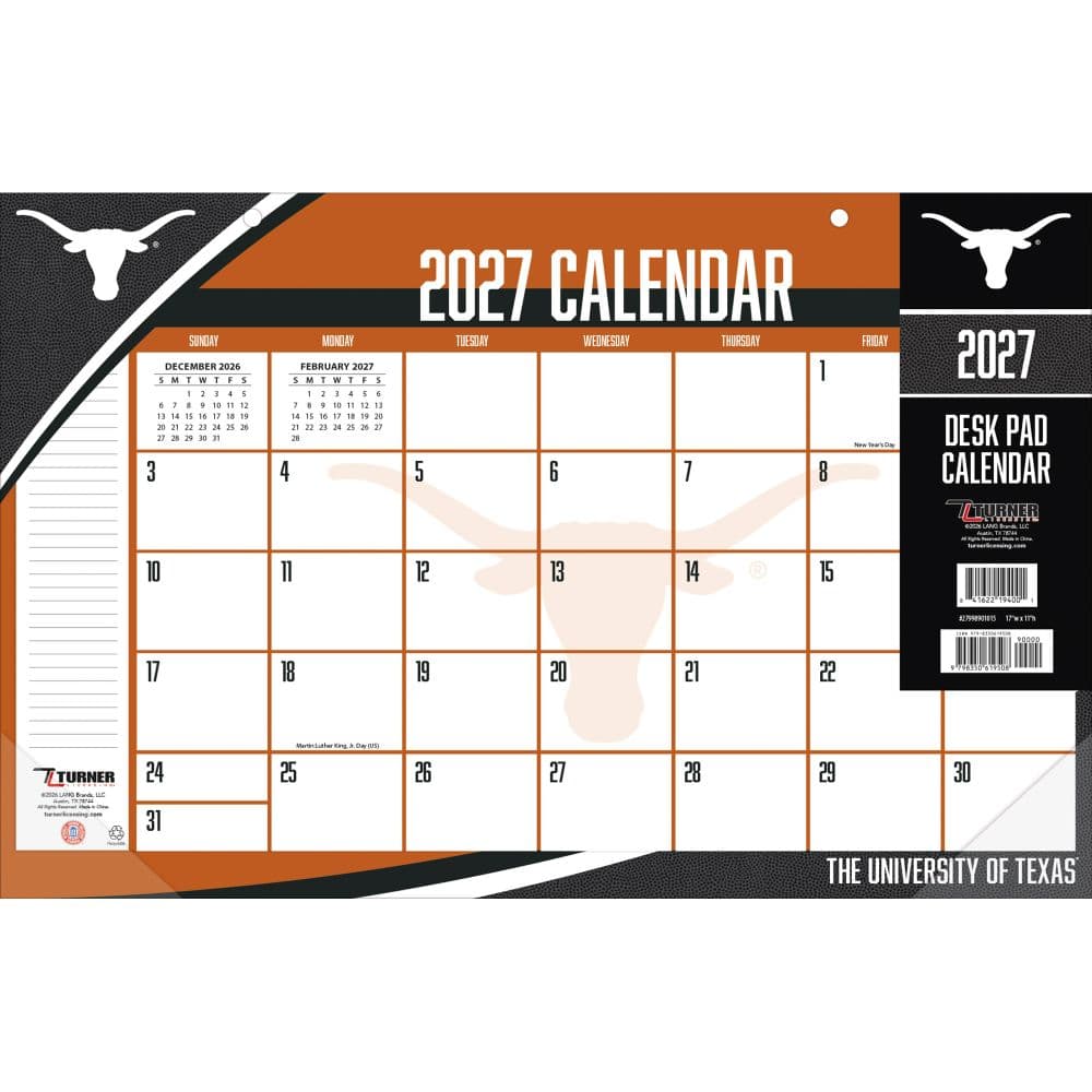 image Texas Longhorns 2027 Desk Pad Main Product Image