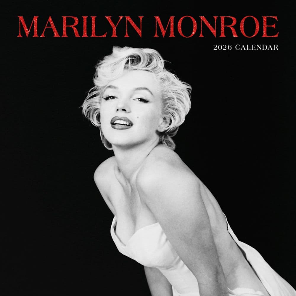 Marilyn Monroe Black and White 2026 Mini Wall Calendar Main Image