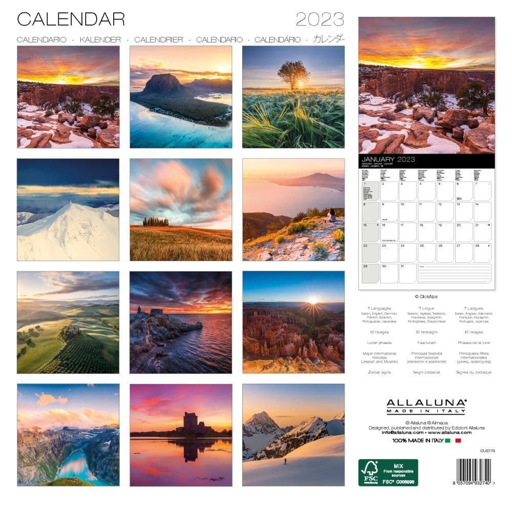 Sunrise Calendar 2023 - Printable Calendar 2023