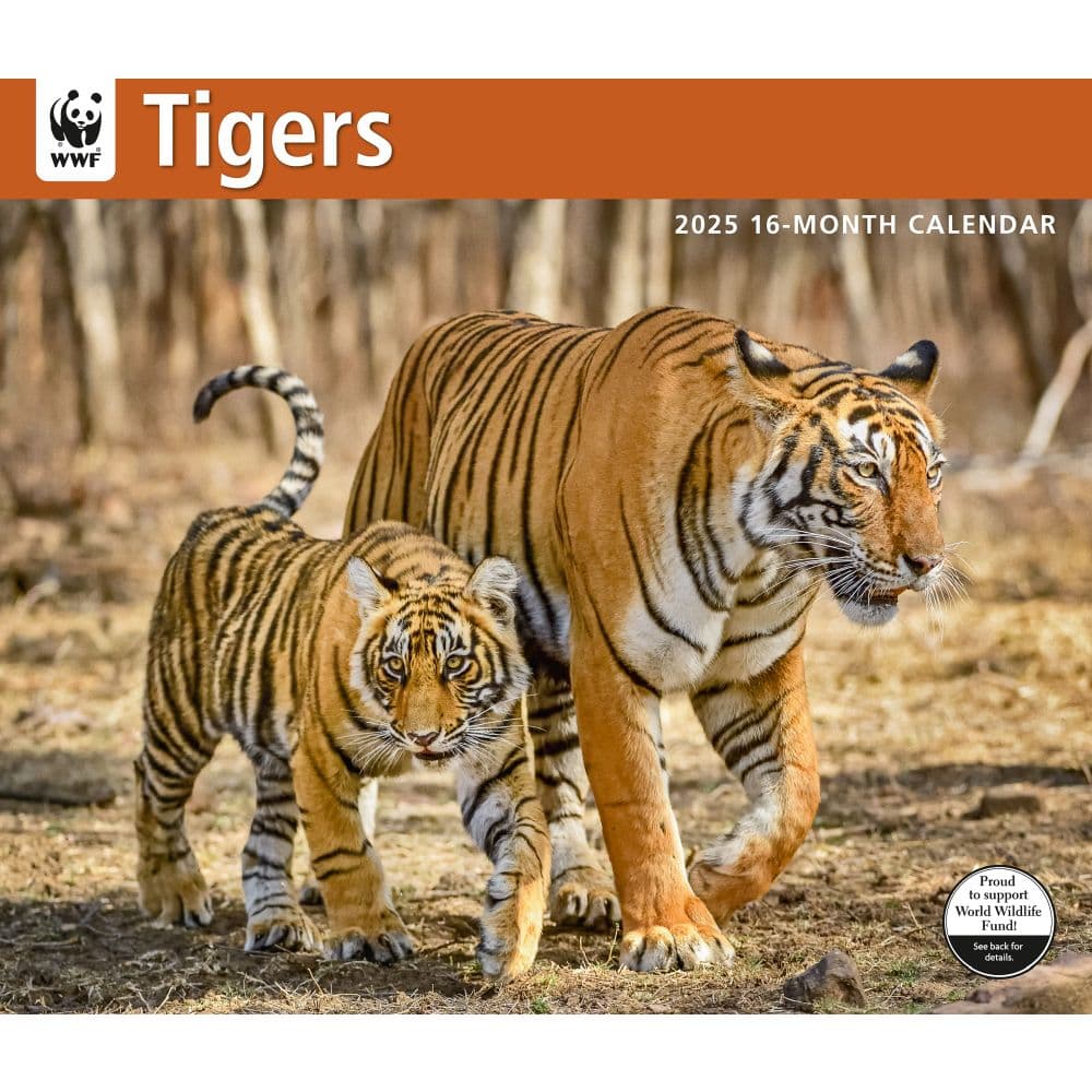 Tigers WWF 2025 Wall Calendar Main Image