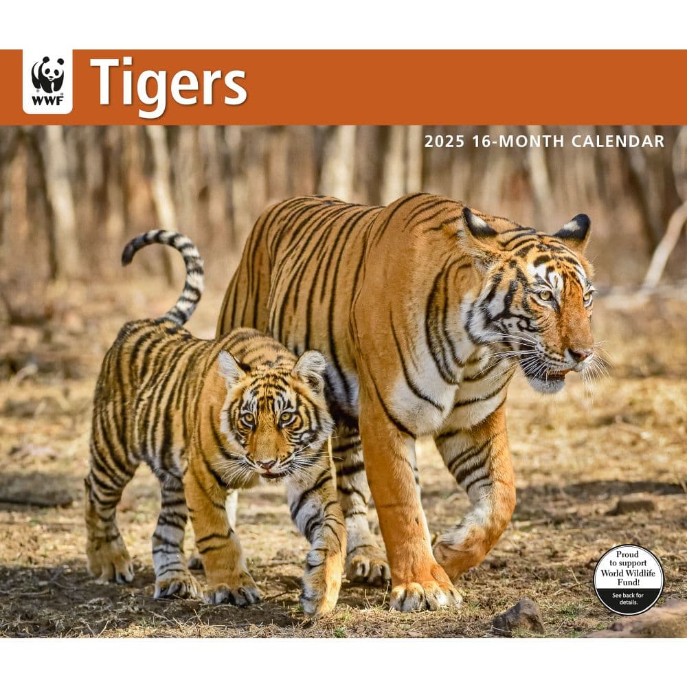 Tigers WWF 2025 Wall Calendar - Calendars.com