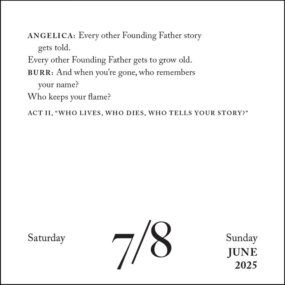 Hamilton 2025 Desk Calendar