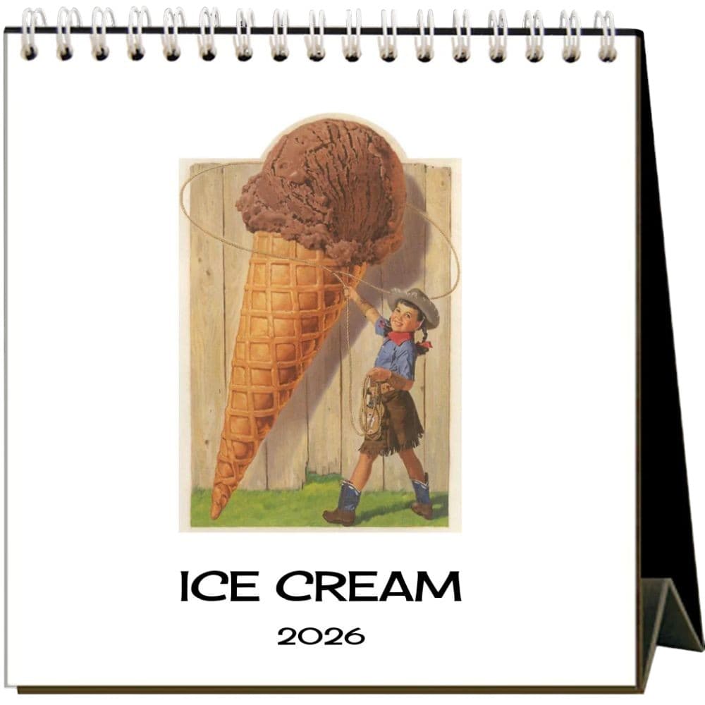 Ice Cream 2026 Easel Desk Calendar Main Product image