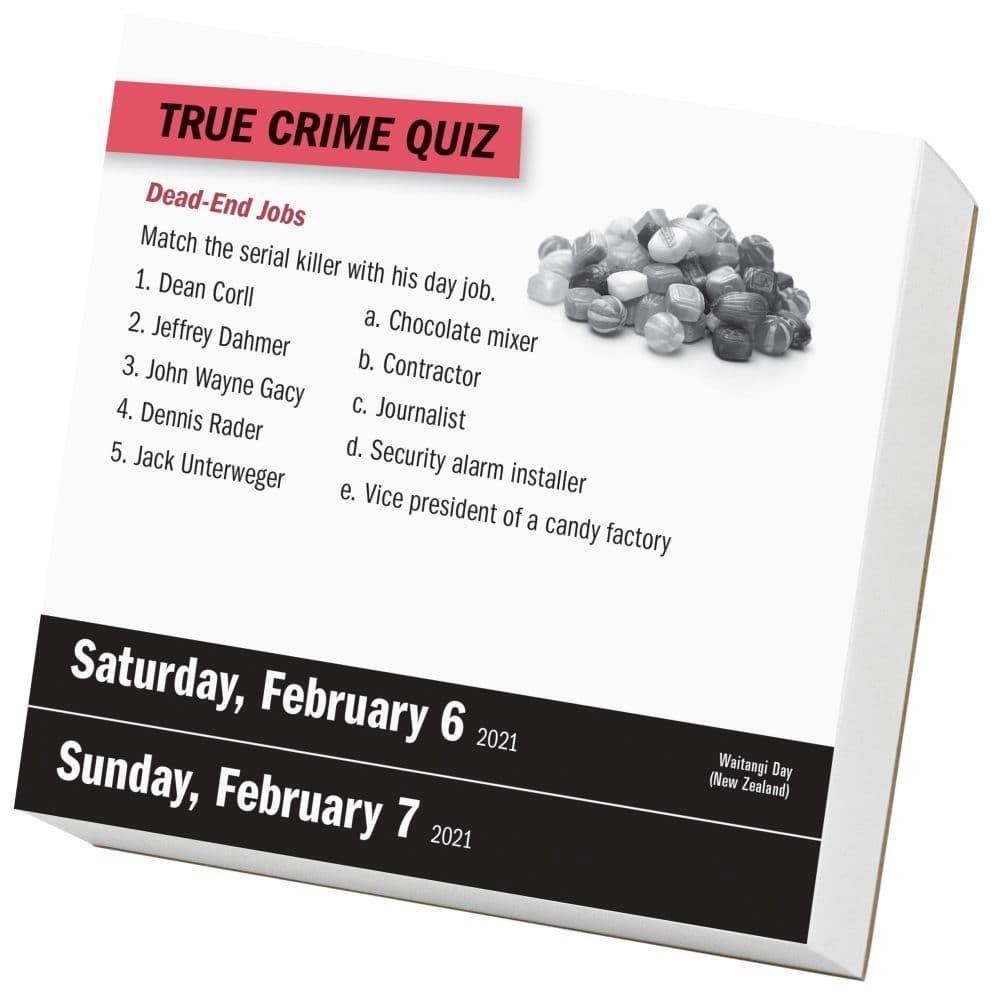 A Year Of True Crime Desk Calendar - Calendars.com