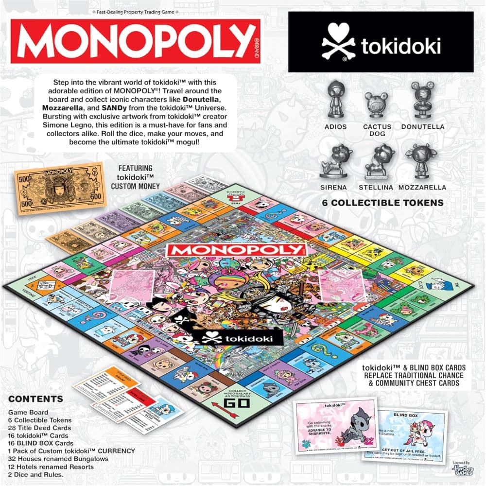 Monopoly Tokidoki Edition Board Game First Alternate Image