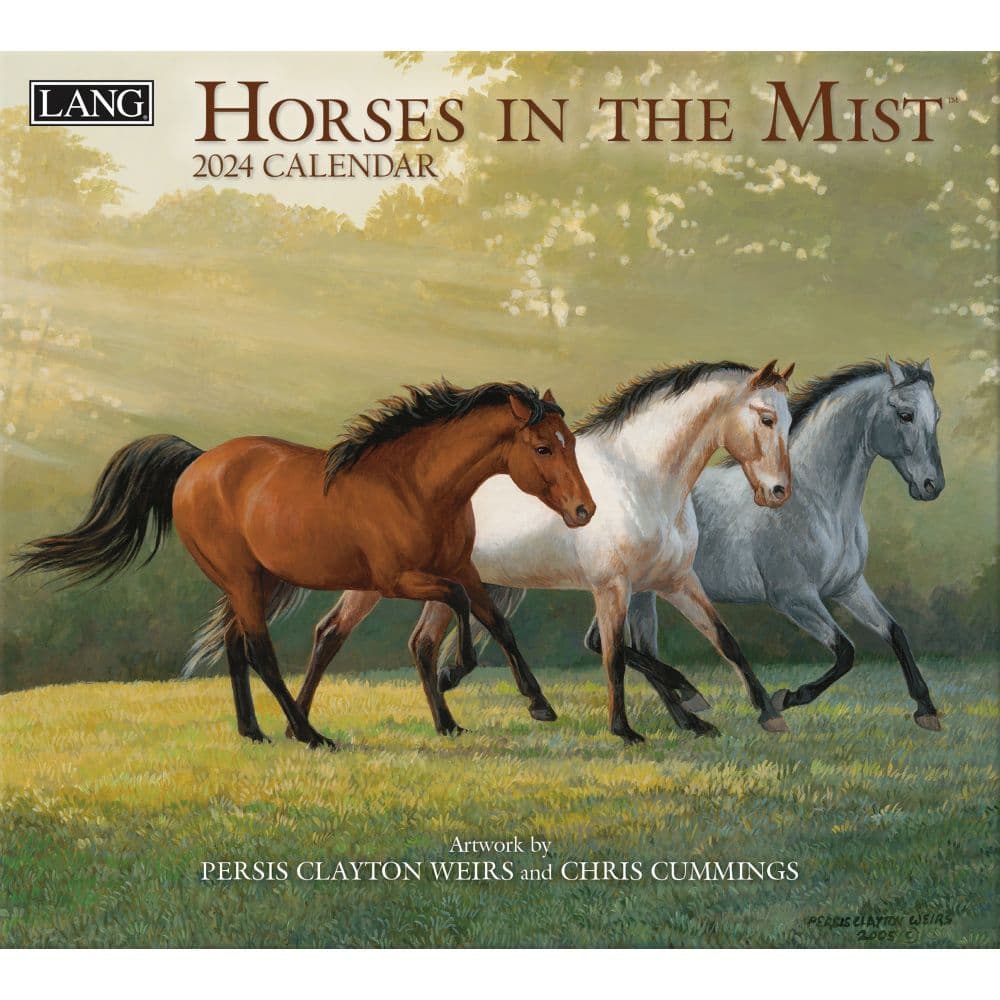 Horses In The Mist 2024 Wall Calendar Main Image