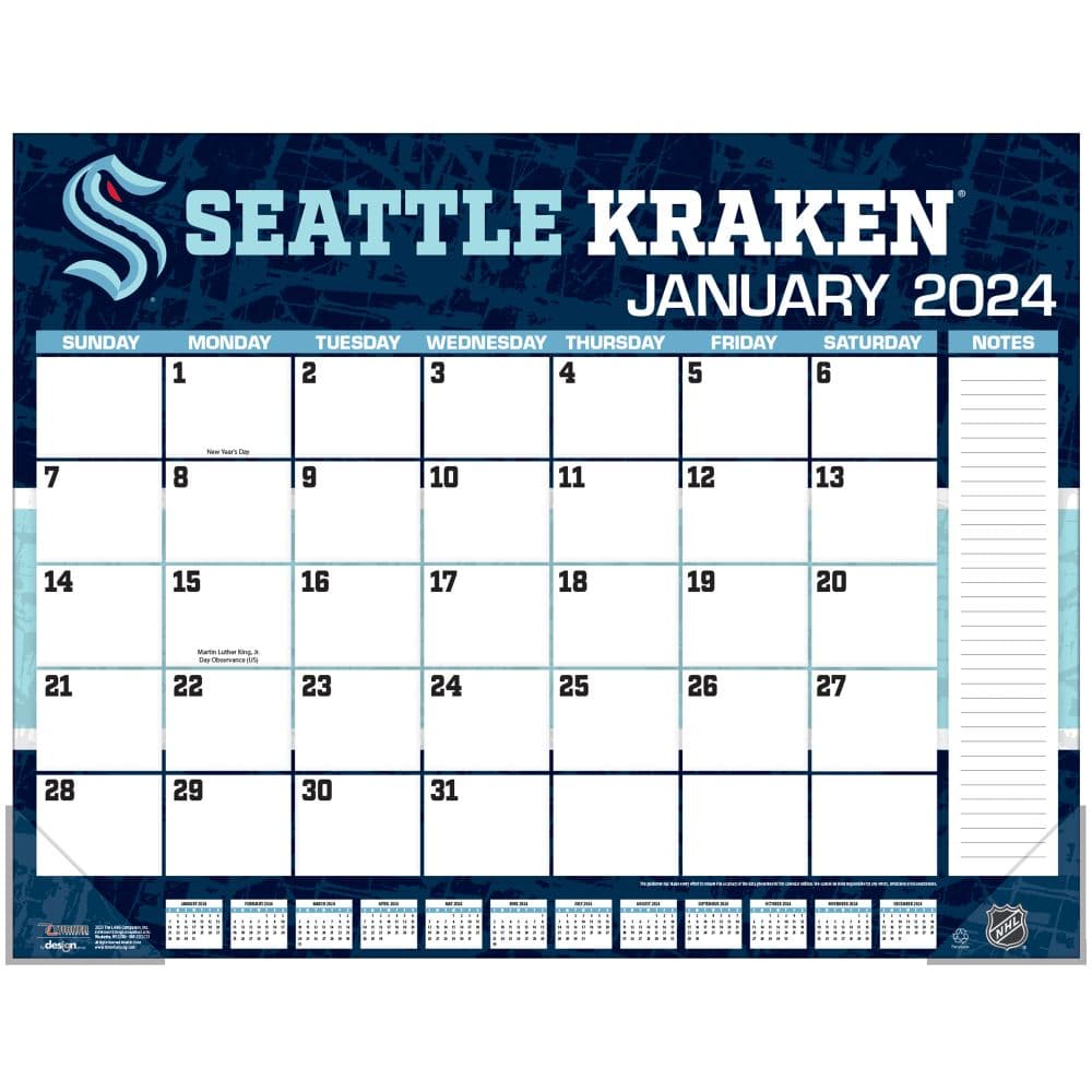 Seattle Kraken 2024 Desk Pad