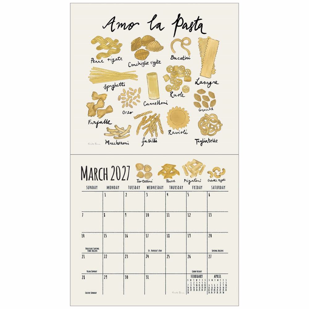 Pasta 2027 Wall Calendar Third Alternate Image