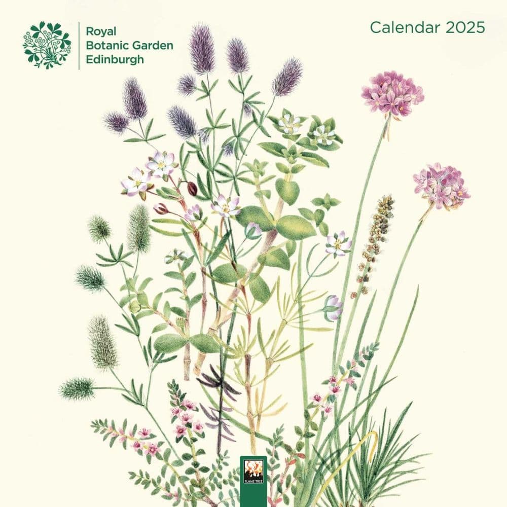 Royal Botanic Gardens Edinburgh 2025 Wall Calendar