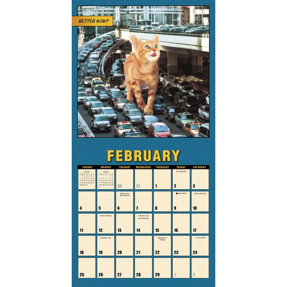 Catzilla 2024 Mini Wall Calendar