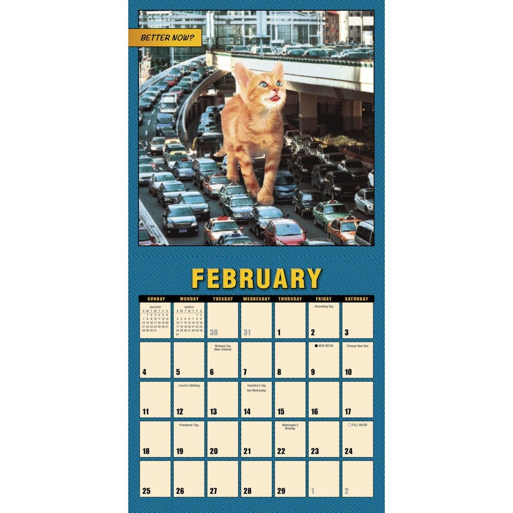 Catzilla 2024 Mini Wall Calendar Alternate Image 3