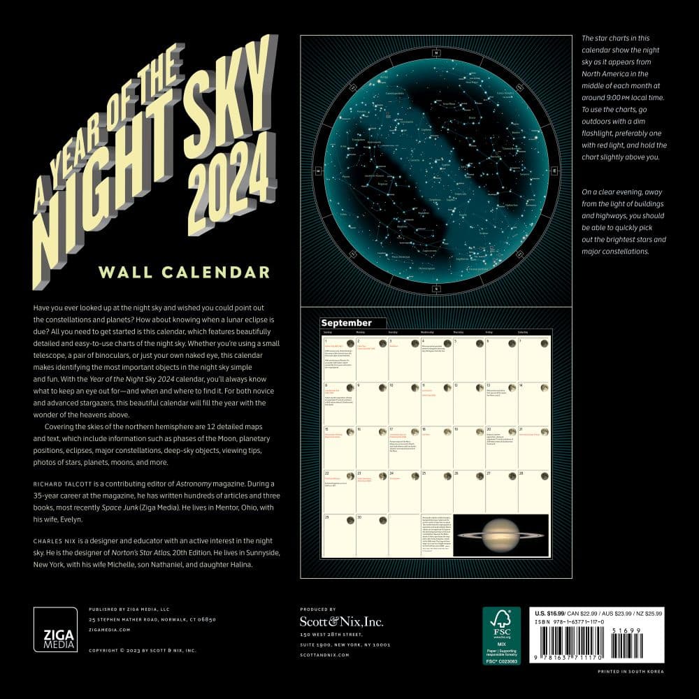 Year in the Night Sky 2024 Wall Calendar First Alternate Image width=&quot;1000&quot; height=&quot;1000&quot;
