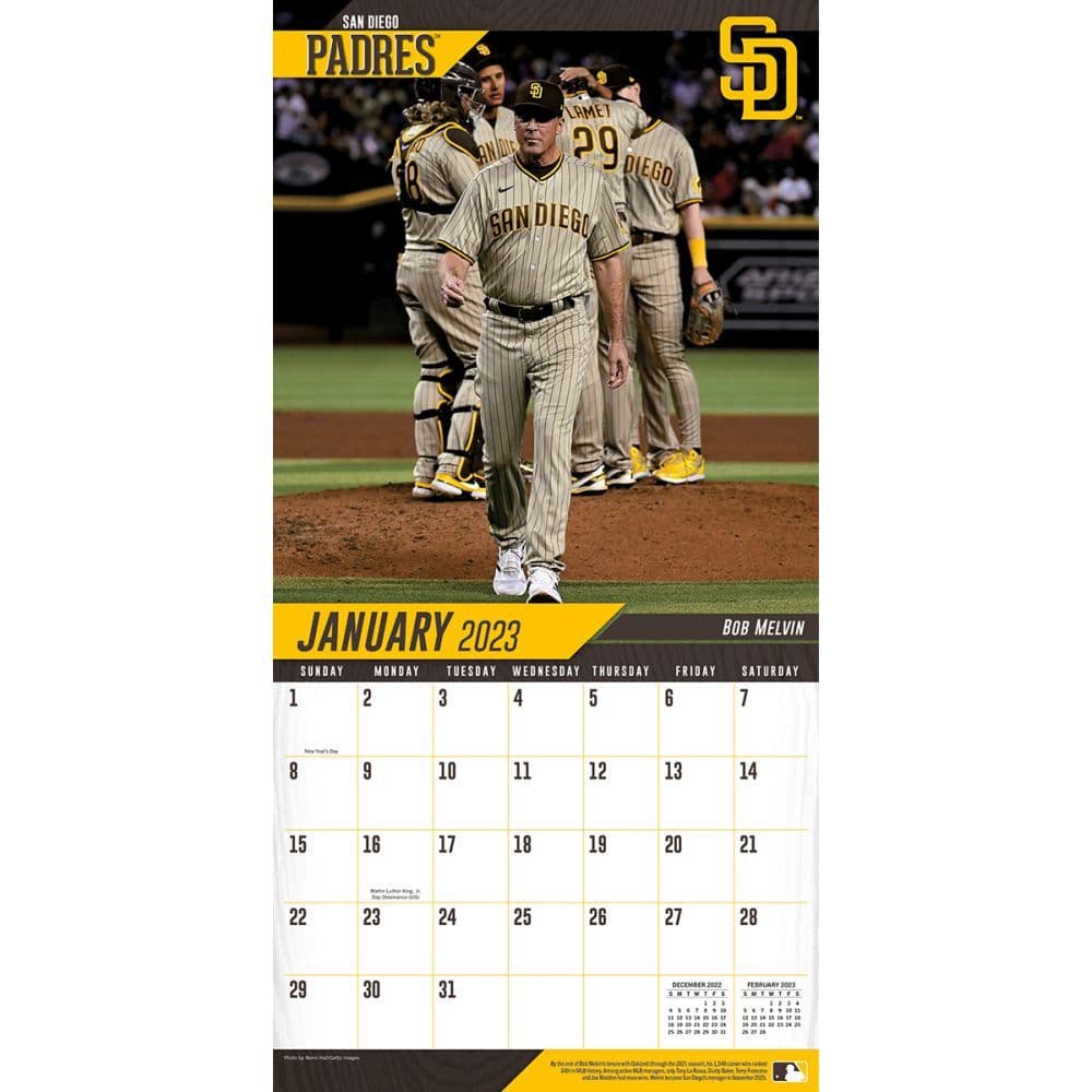 MLB San Diego Padres 2023 Wall Calendar - Calendars.com