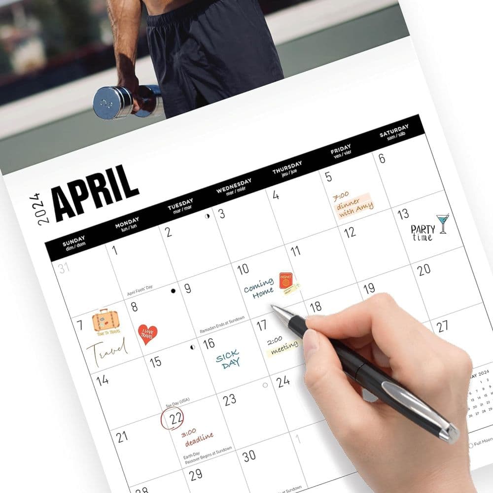 Muscle Men 2024 Wall Calendar Fourth Alternate Image width=&quot;1000&quot; height=&quot;1000&quot;