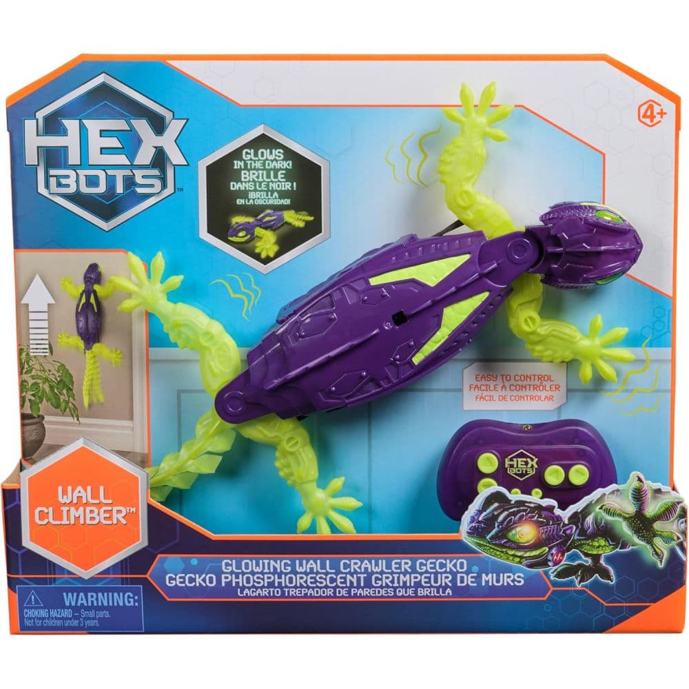 image Hex Bots Glow-in-the-Dark Wall Crawler Gecko Main Product Image