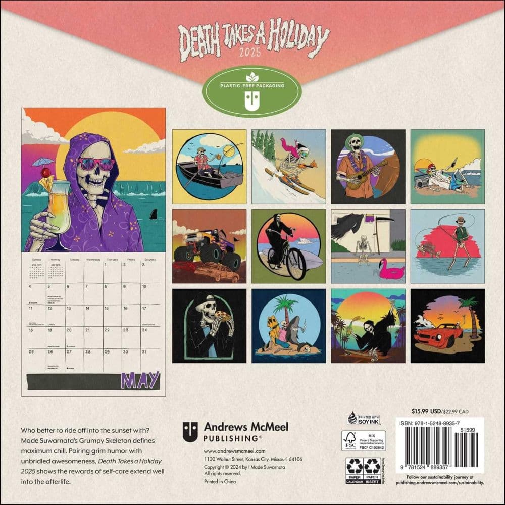 Death Takes a Holiday 2025 Wall Calendar First Alternate Image