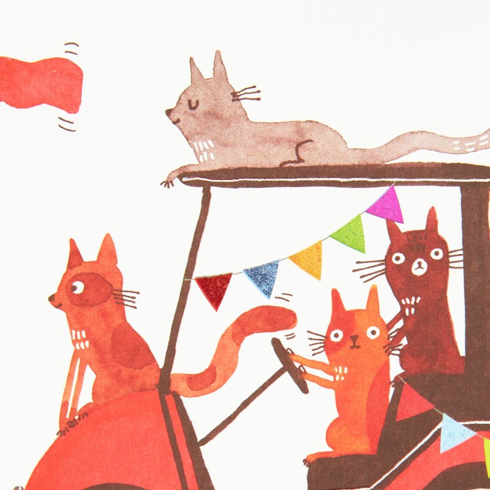 Cats in Golf Cart Birthday Card Fifth Alternate Image width=&quot;1000&quot; height=&quot;1000&quot;