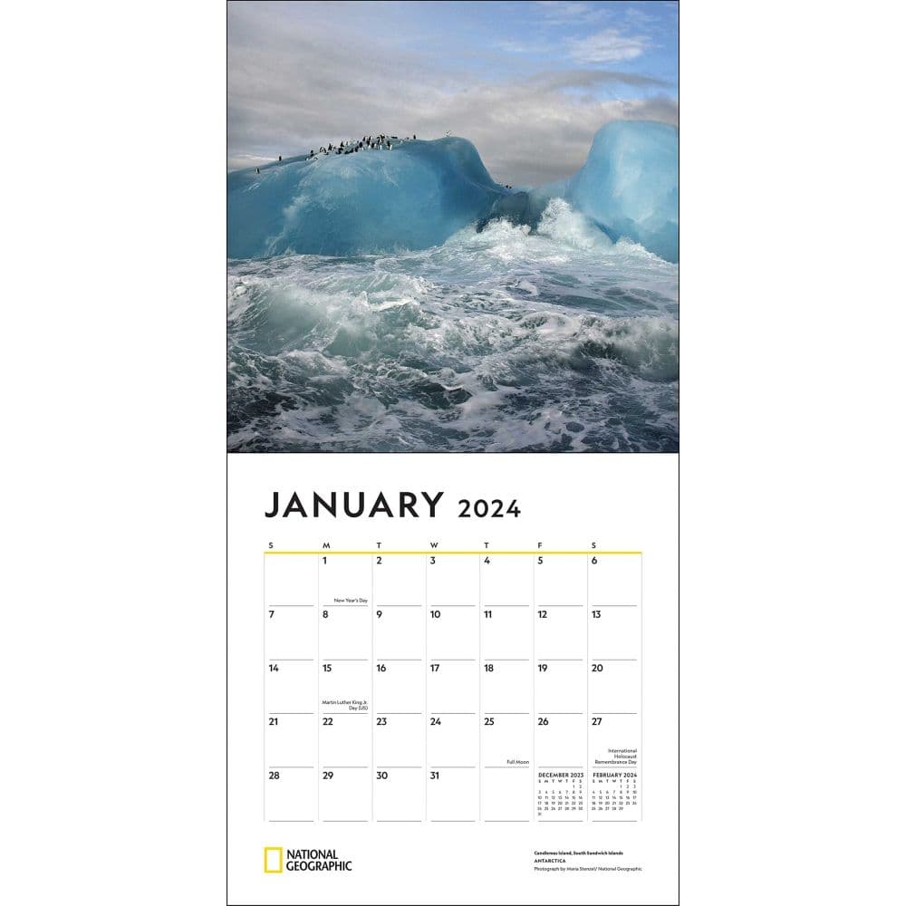 Most Beautiful Places NG 2024 Wall Calendar January