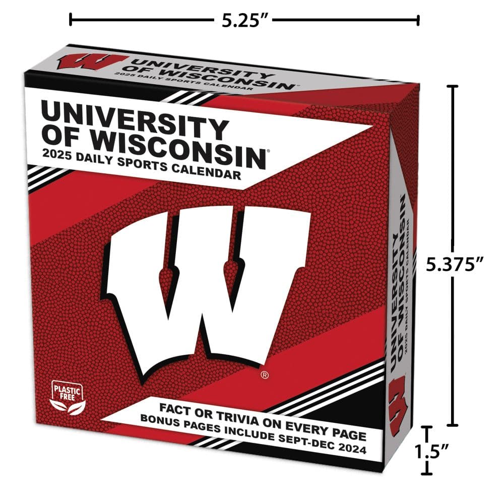 COL Wisconsin Badgers 2025 Desk Calendar Fifth Alternate Image