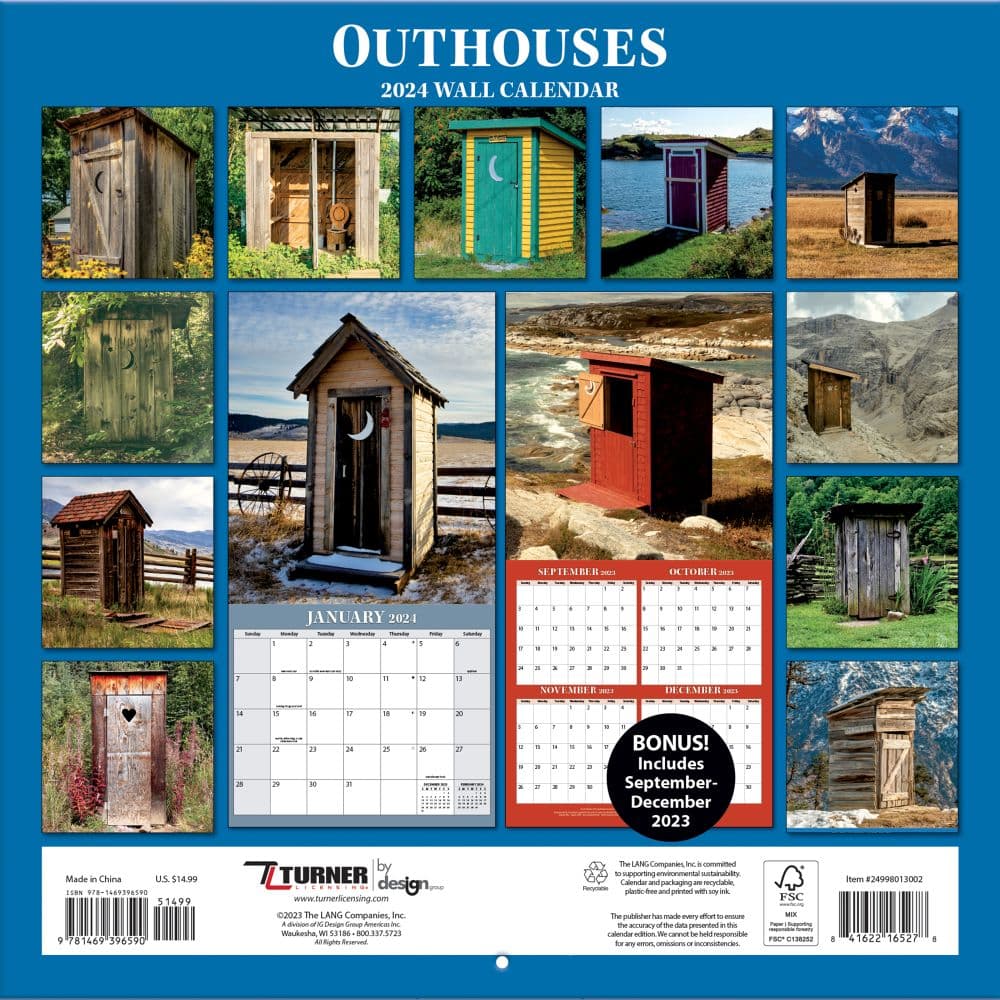 Outhouses Photo 2024 Wall Calendar