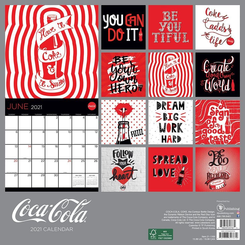 CocaCola Vintage Wall Calendar