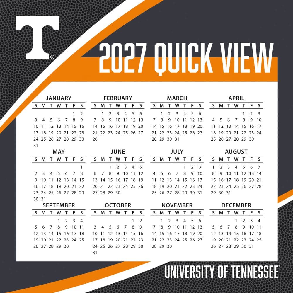 Tennessee Volunteers 2027 Desk Calendar Fourth Alternate Image