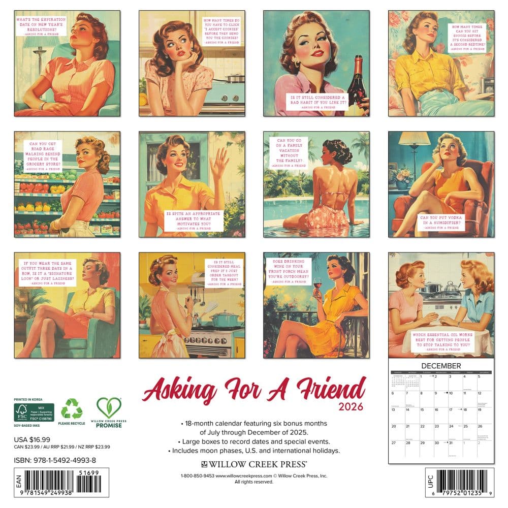 Asking for a Friend 2026 Wall Calendar First Alternate Image