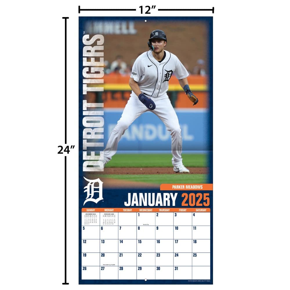 MLB Detroit Tigers 2025 Wall Calendar Fifth Alternate Image width="1000" height="1000"