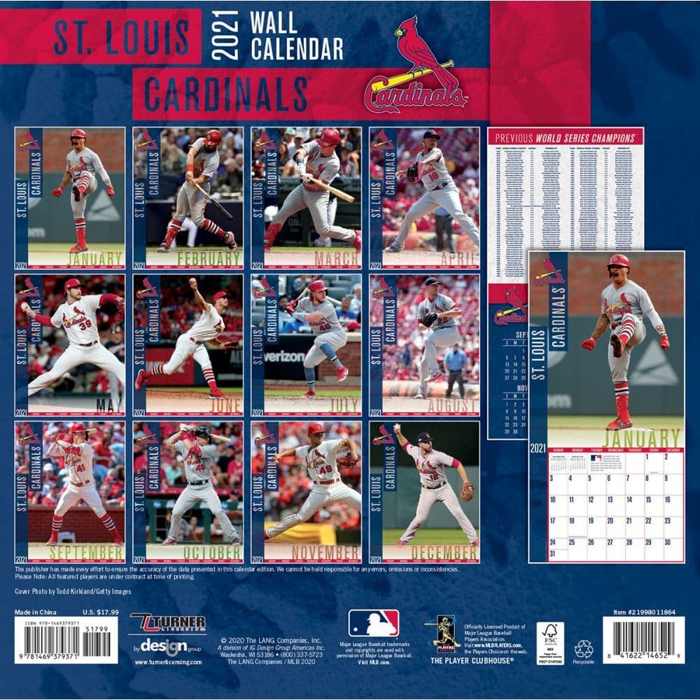 St Louis Cardinals Wall Calendar - www.strongerinc.org