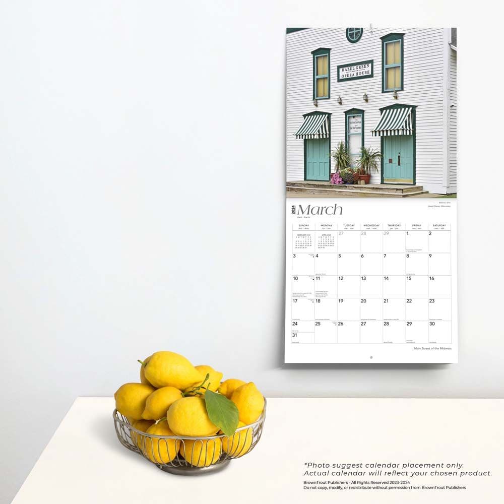 Main Street of the Midwest 2024 Wall Calendar