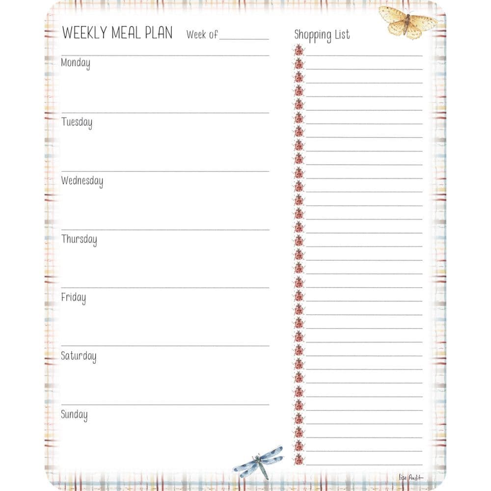 Spring Meadow Weekly Meal Planner by Lisa Audit