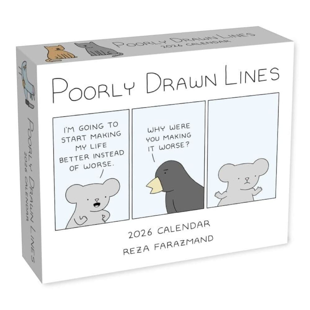 Poorly Drawn Lines 2026 Desk Calendar Main Product Image