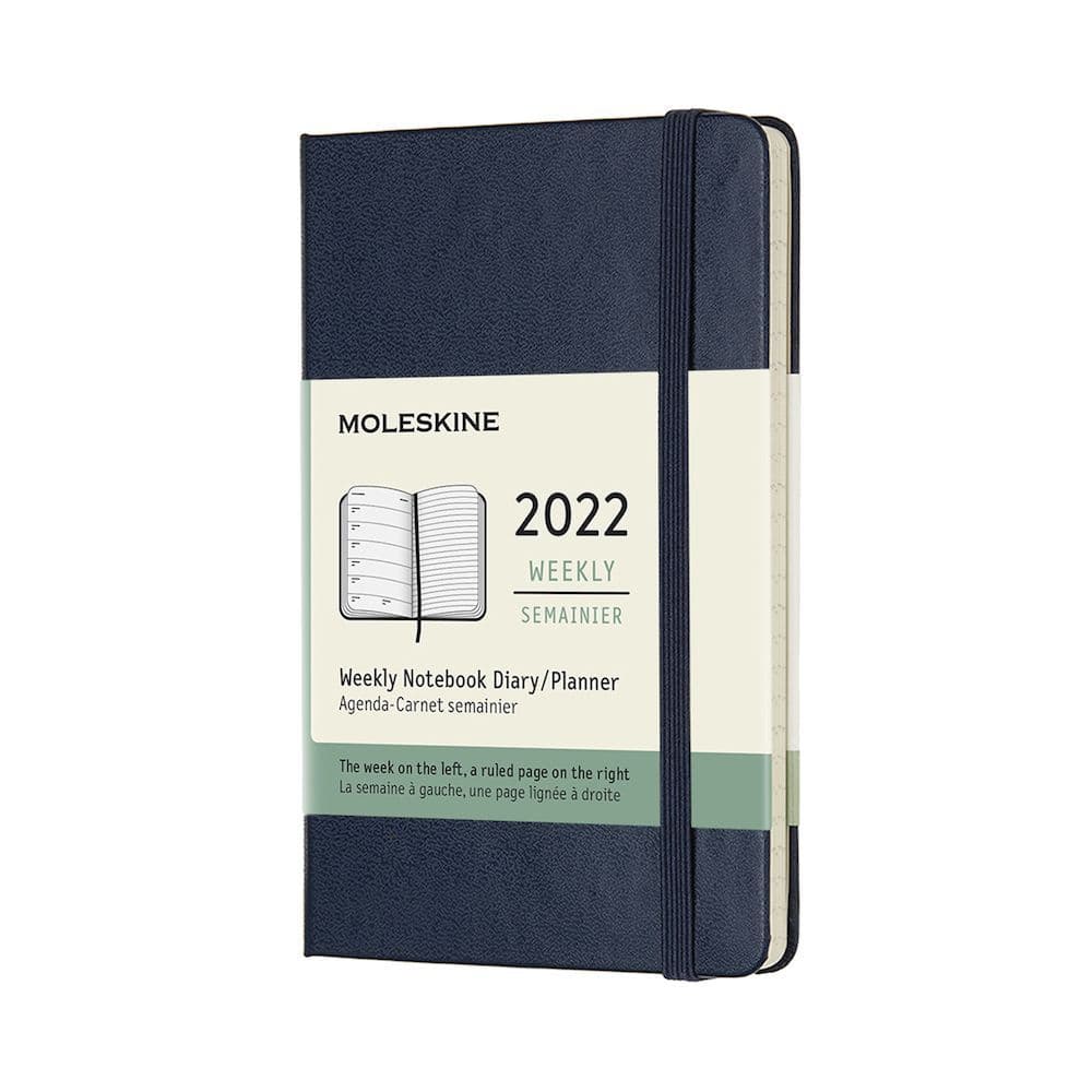 Moleskine 2022 Weekly Hard Cover Pocket Planner (Sapphire Blue)