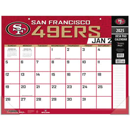 San Francisco 49ers 2025 Desk Pad