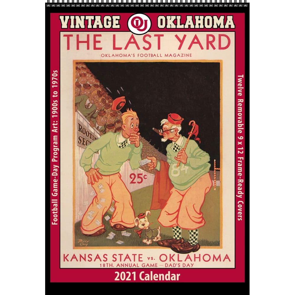 Oklahoma Vintage Football Wall Calendar - Calendars.com