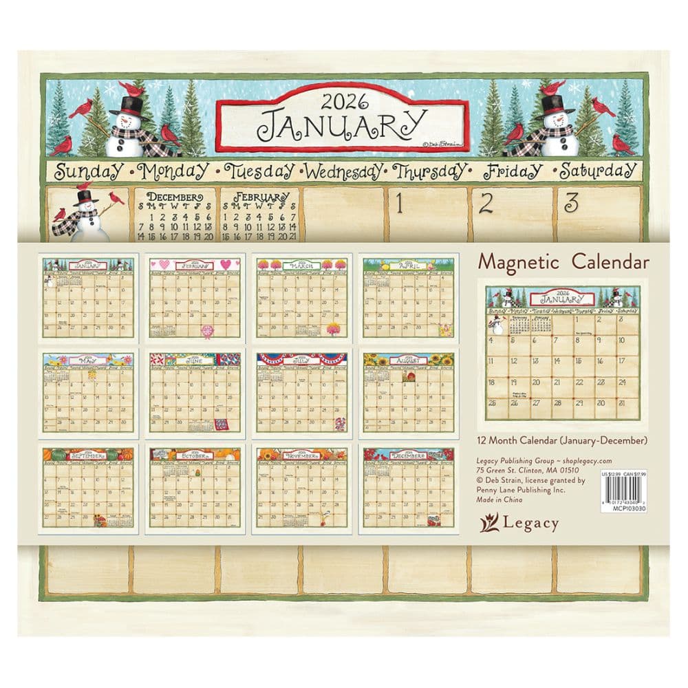 Coming Home by Deb Strain 2026 Magnetic Calendar First Alternate Image