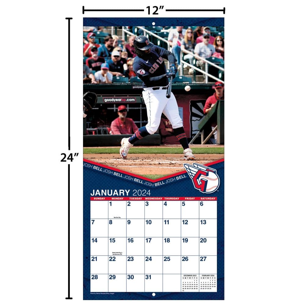 Cleveland Guardians 2024 Wall Calendar