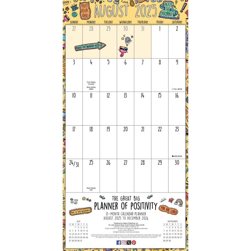 Great Big Positivity 2026 Wall Calendar Second Alternate Image