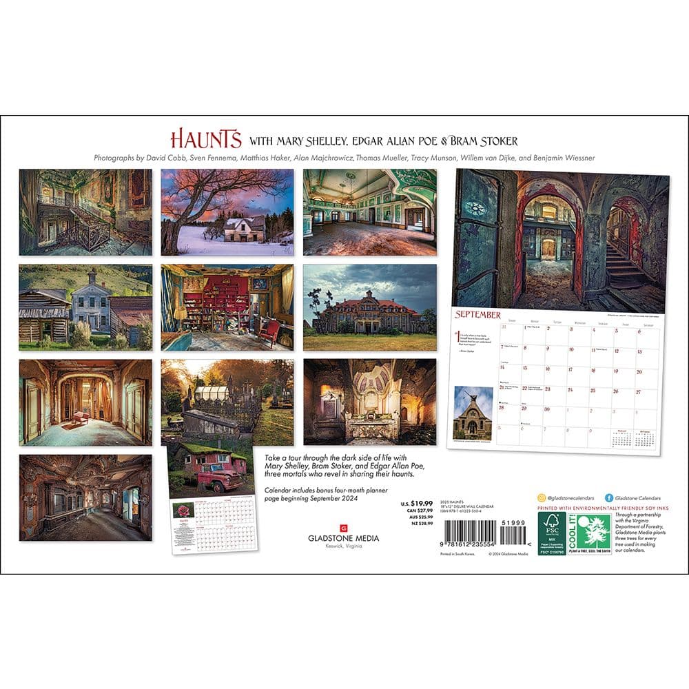 Haunts Deluxe 2025 Wall Calendar First Alternate