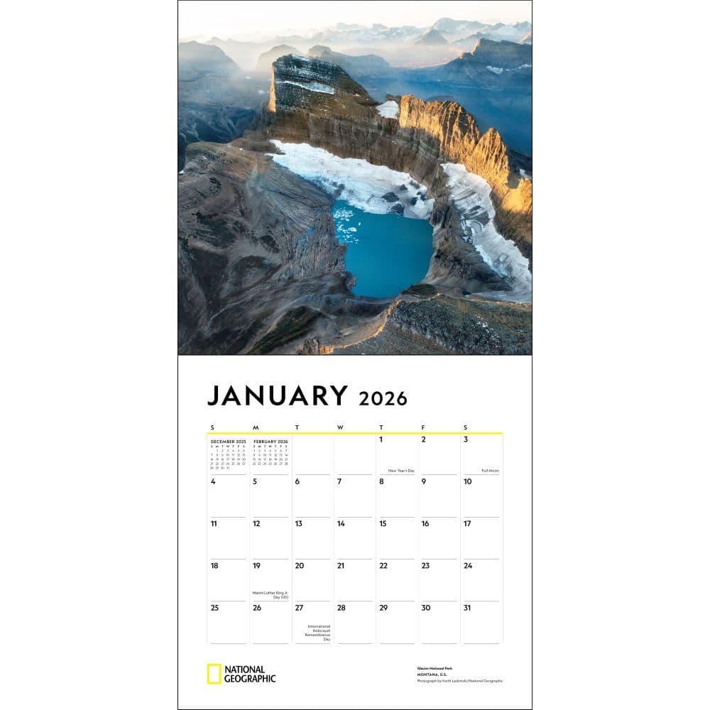 National Parks National Geographic 2026 Wall Calendar Second Alternate Image